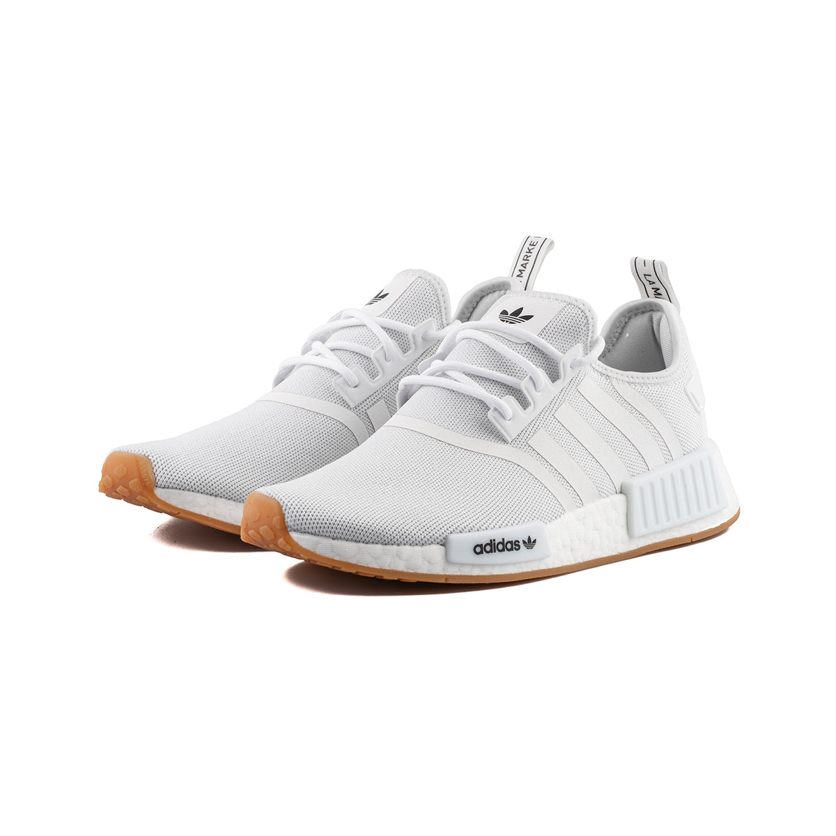 Nmd all white gum shops bottom