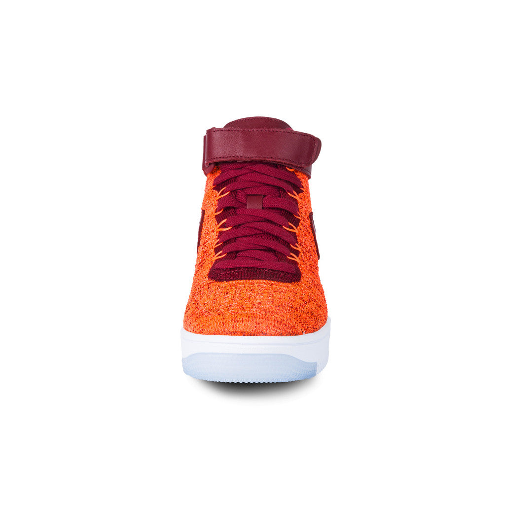 Air force 1 mid on sale flyknit total crimson team red