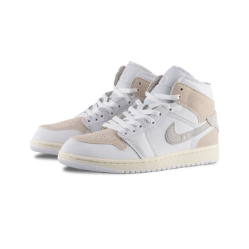 Air Jordan 1 Mid SE Craft (White/LT Orewood BRN-Tech Grey