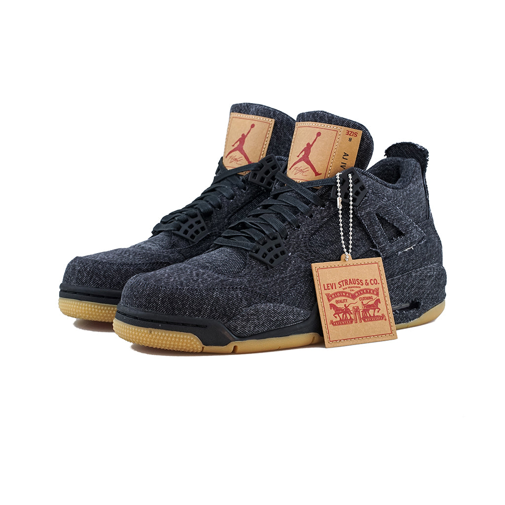 Air Jordan 4 Retro Levis NRG (Black/Black/Black) – amongst few