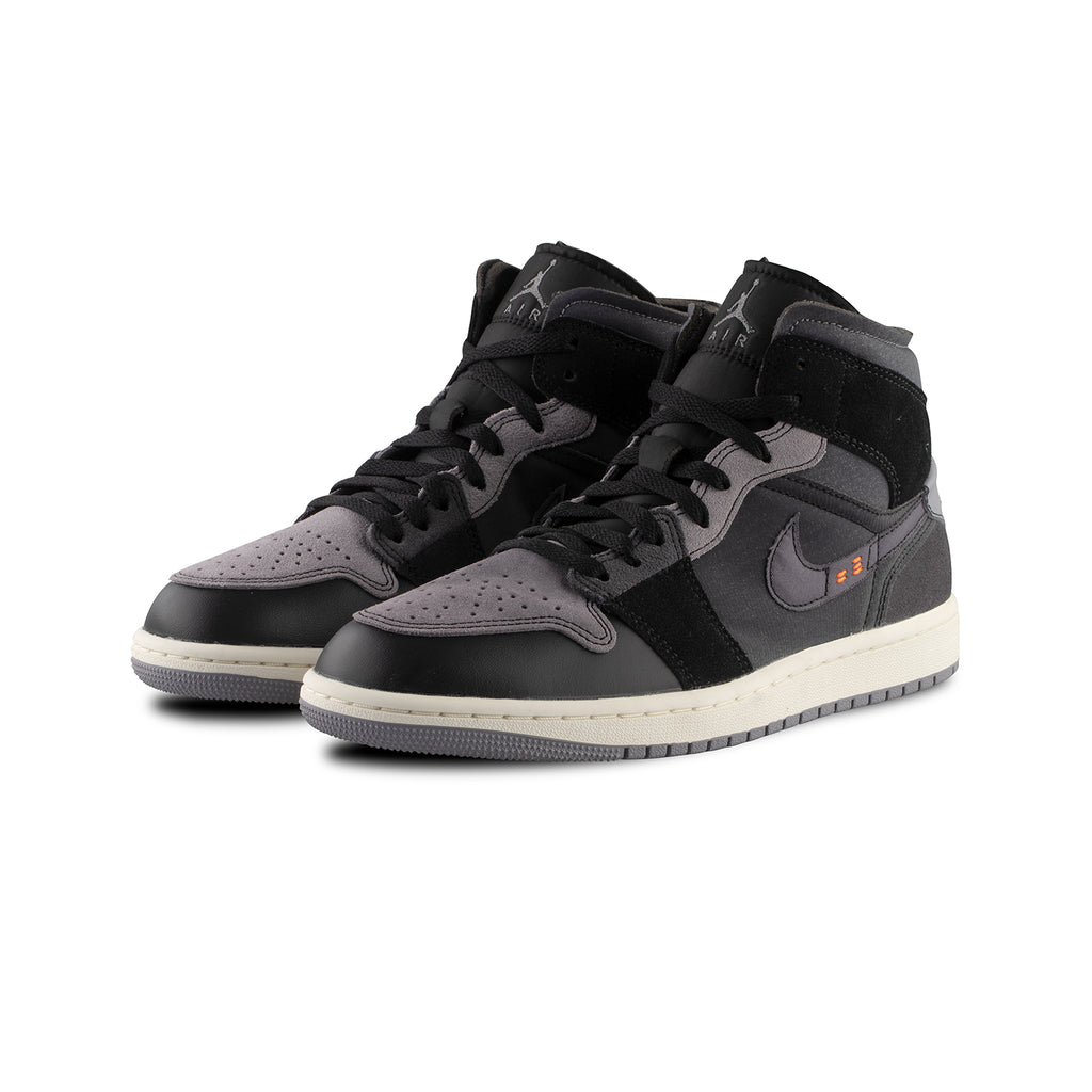 Air Jordan 1 Mid SE Craft (Black/Cement Grey-LT Graphite)