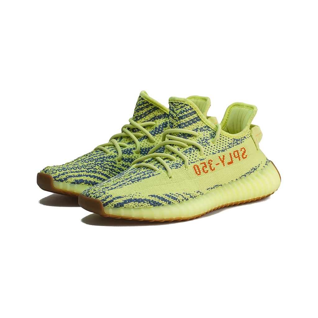 Yeezy good Adidas Boost 350 V2 in Semi Frozen Yellow/Raw Steel/Red